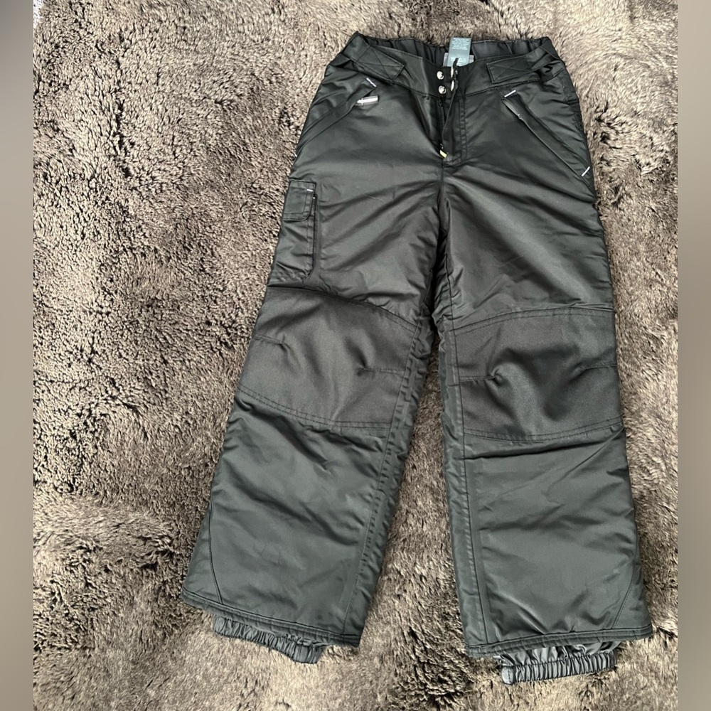 Kids Black Snow Pants Size S 6/6X